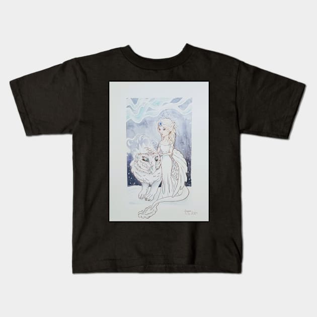 A heart of ice, lonely and alone Kids T-Shirt by chequer